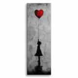 Artystyczny Obraz na płótnie– Dziewczynka z Czerwonym Balonem w Stylu Banksy 94227 - miniaturka 2