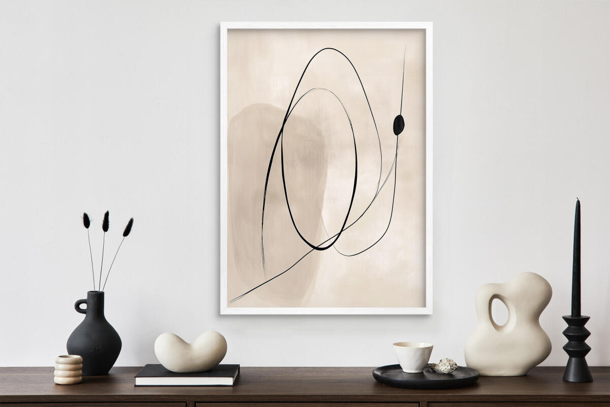 Plakat Minimalistyczne Linie | Nowoczesna Dekoracja do Salonu w Stylu Japandi P94242 - zdjęcie 4