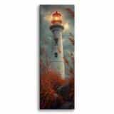 Klimatyczny Obraz z Latarnią Morską o zachodzie słońca | Nadmorski Krajobraz na płótnie 94232 - miniaturka 2