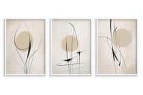 Minimalistyczne Plakaty w stylu Line Art- Beżowa Abstrakcja P94246 - miniaturka 7
