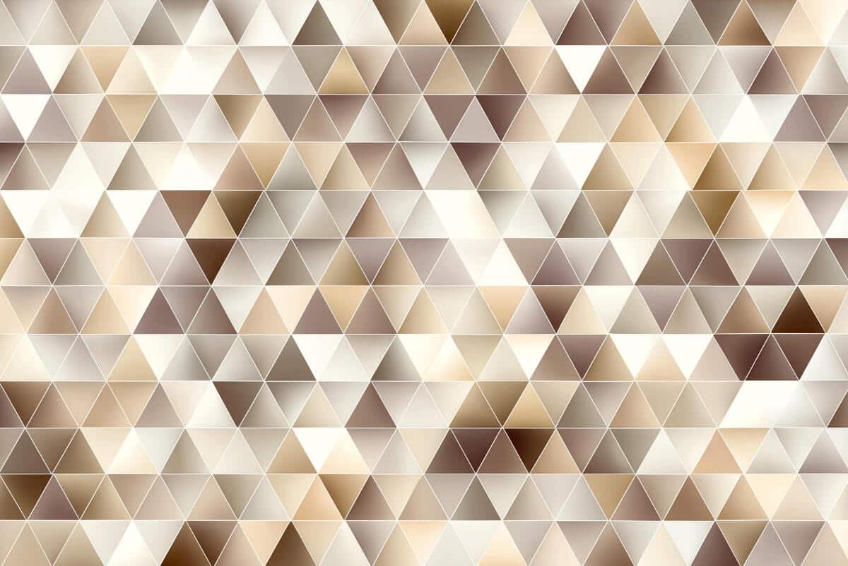 Nowoczesna Fototapeta 3D Trójkąty | Tapeta do salonu w odcieniach beżu, brązu, złota 94250 - zdjęcie 6