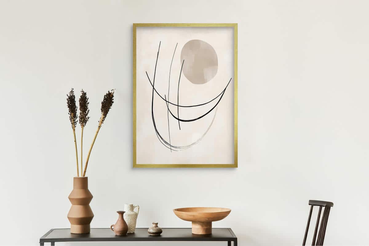 Stylowy Plakat Artystyczny - Abstrakcyjne Linie | Obraz Line Art P94243 - zdjęcie 4