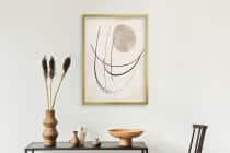 Stylowy Plakat Artystyczny - Abstrakcyjne Linie | Obraz Line Art P94243 - miniaturka 4