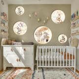 Beżowe Obrazy Dziecięce - Akwarelowe Króliczki | Delikatna dekoracja nad łóżeczko | Ozdoba do przedszkola i żłobka 42191 - miniaturka 3