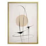 Minimalistyczny Plakat Abstrakcja- Linie i Koło | Geometryczna Dekoracja Ścienna do Salonu, Biura P94240 - miniaturka 1