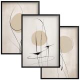 Minimalistyczne Plakaty w stylu Line Art- Beżowa Abstrakcja P94246 - miniaturka 1