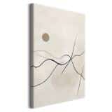 Elegancki Obraz Ecru do Nowoczesnego wnętrza | Minimalistyczna abstrakcja na płótnie O94249 - miniaturka 1