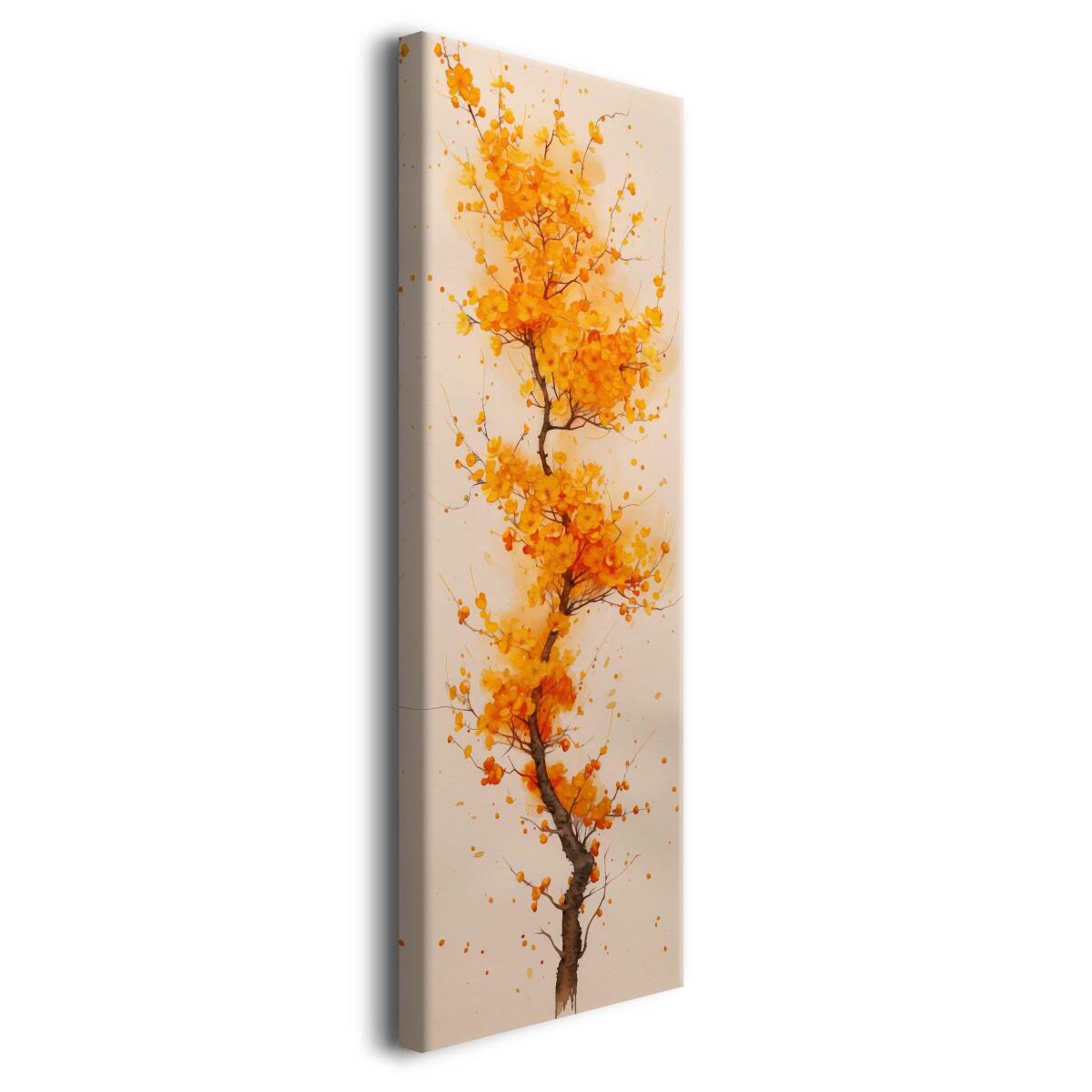 Nowoczesny Obraz na płótnie- Złote Liście | Abstrakcyjne drzewo na ścianę 94234