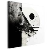 Czarno-biała dekoracja ścienna- Nowoczesny obraz do salonu | Obraz abstrakcja do wnętrz loftowych, industrialnych 68120 - miniaturka 1