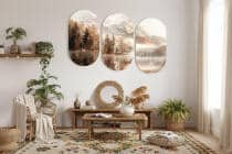 Krajobraz Górski-  Tryptyk Góry, Jezioro, Las | Eleganckie Obrazy Natura w Stylu Skandynawskim 82371 - miniaturka 4