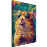 Obraz na płótnie z chomikiem w stylu graffiti | Kolorowa dekoracja do pokoju dziecka O94201 - miniaturka 1