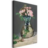 Reprodukcja obrazu „Róże w wazonie” Édouarda Maneta – subtelna elegancja na płótnie - miniaturka 1