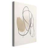 Beżowy Obraz Abstrakcja Line Art | Dekoracja do wnętrz Japandi O94245 - miniaturka 1