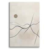 Elegancki Obraz Ecru do Nowoczesnego wnętrza | Minimalistyczna abstrakcja na płótnie O94249 - miniaturka 2