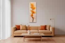 Nowoczesny Obraz na płótnie- Złote Liście | Abstrakcyjne drzewo na ścianę 94234 - miniaturka 3