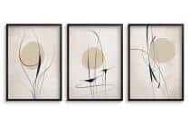 Minimalistyczne Plakaty w stylu Line Art- Beżowa Abstrakcja P94246 - miniaturka 5