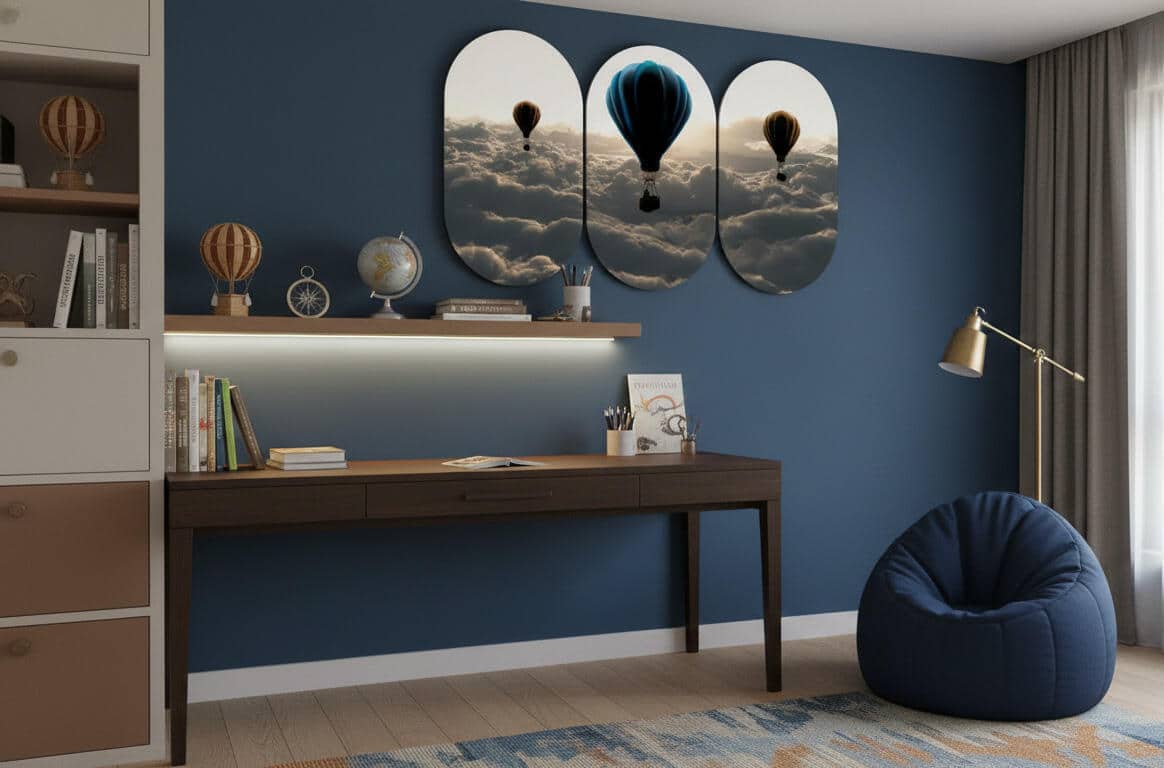 Nowoczesne obrazy na ścianę- Balony w Chmurach | Tryptyk Zachód Słońca 82369 - zdjęcie 3