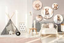 Okrągłe obrazy dla dzieci z Misiami i Gwiazdkami | Bajkowa dekoracja ścienna do pokoju dziecka, przedszkola 42186 - miniaturka 5