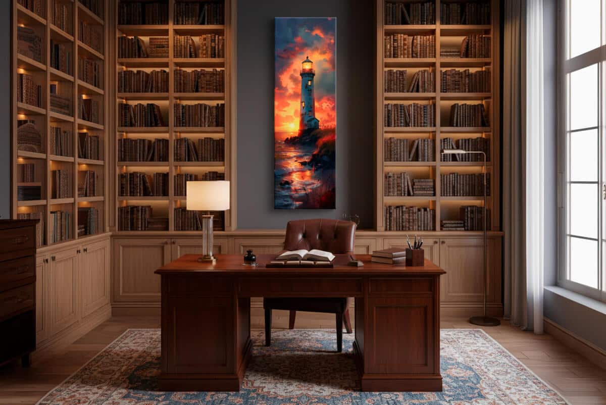 Obraz na płótnie – Latarnia Morska | Klimatyczny Zachód Słońca nad morzem 94231 - zdjęcie 6