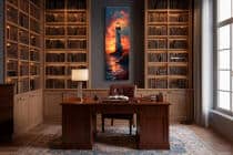 Obraz na płótnie – Latarnia Morska | Klimatyczny Zachód Słońca nad morzem 94231 - miniaturka 6