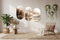 Krajobraz Górski-  Tryptyk Góry, Jezioro, Las | Eleganckie Obrazy Natura w Stylu Skandynawskim 82371 - miniaturka 3