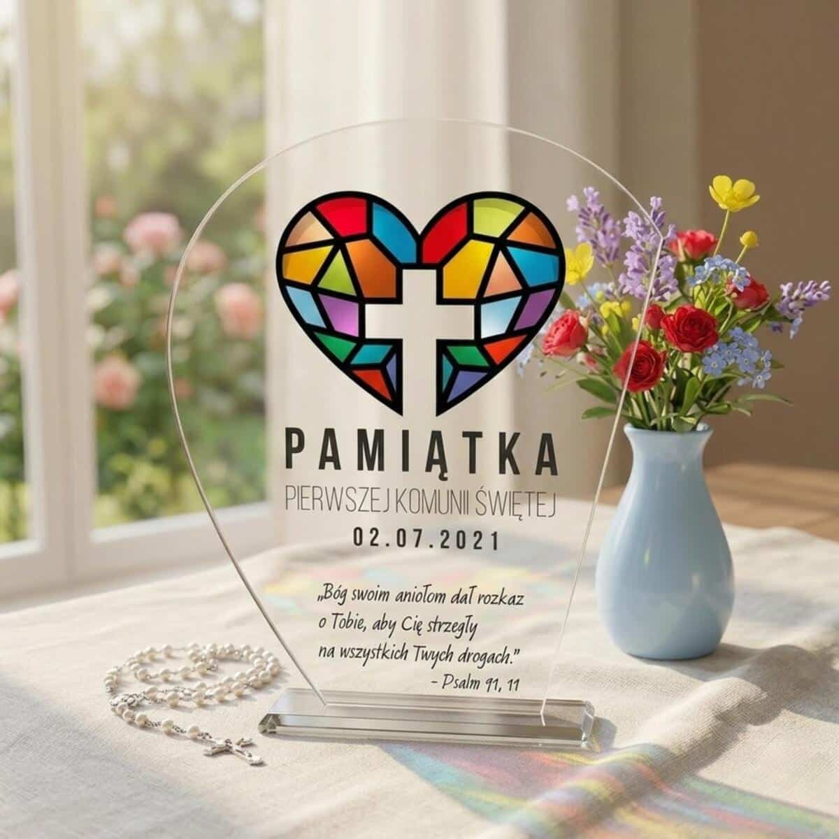 Statuetka pamiątka Komunia Święta prezenty na komunię dla dziewczynki 1462573 - zdjęcie 2