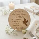 Drewniany magnes podziękowanie dla gości podziękowania Komunia Święta Chrzest 10 sztuk, P05 - miniaturka 3