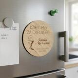 Drewniany magnes podziękowanie dla gości podziękowania Komunia Święta Chrzest 10 sztuk, P01 - miniaturka 3