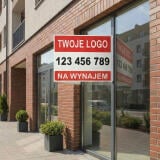Baner 3D na okno- NA WYNAJEM | Reklama dla agentów i biur nieruchomości + Logo i Numer telefonu - miniaturka 8