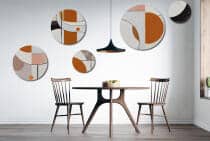 Nowoczesne Obrazy Okrągłe -Kolorowa Geometria | Skandynawska dekoracja na ścianę | Komplet do biura i domu 42198 - miniaturka 9