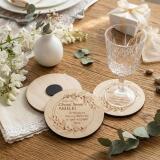 Drewniany magnes podziękowanie dla gości podziękowania Komunia Święta Chrzest 10 sztuk, P10 - miniaturka 4