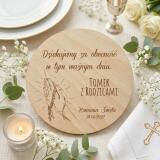 Drewniany magnes podziękowanie dla gości podziękowania Komunia Święta Chrzest 10 sztuk, P02 - miniaturka 4