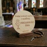 Drewniany magnes podziękowanie dla gości podziękowania Komunia Święta Chrzest 10 sztuk, P06 - miniaturka 4