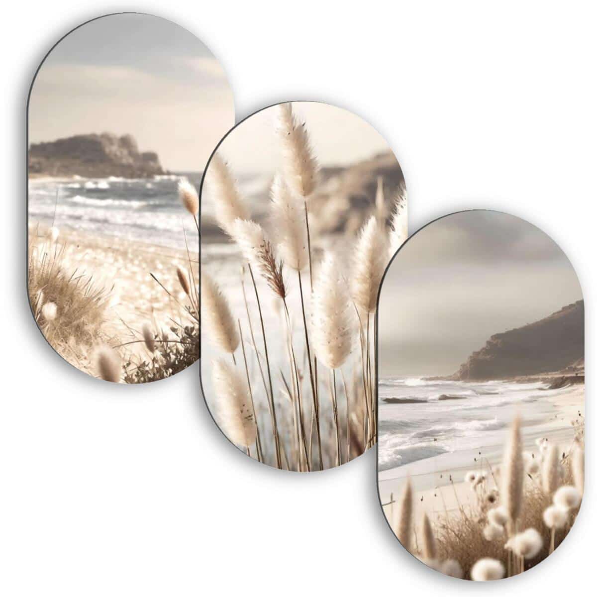 Nowoczesne obrazy elipsy-  Nadmorski Krajobraz | Dekoracja ścienna w stylu skandynawskim 82396