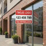 Baner 3D na okno- NA WYNAJEM | Reklama dla agentów i biur nieruchomości + Logo i Numer telefonu - miniaturka 8