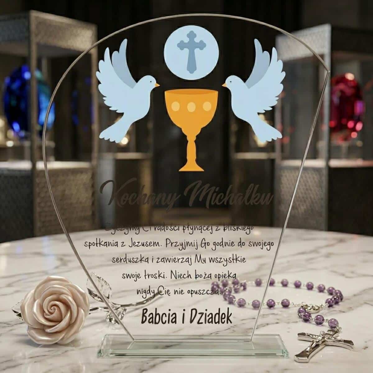 Statuetka pamiątka Komunia Święta prezenty na pierwszą komunię 1462577 - zdjęcie 4