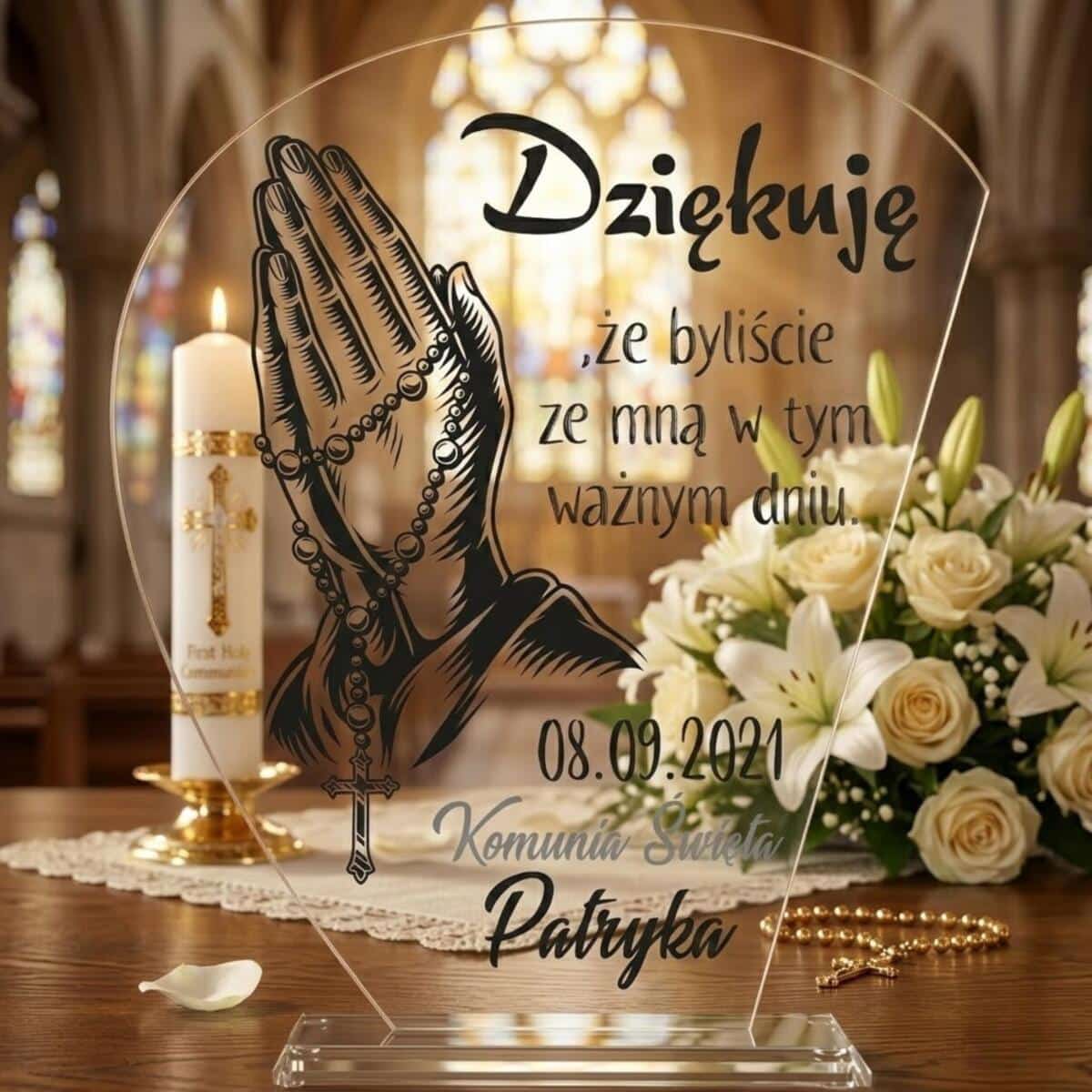 Statuetka podziękowanie Komunia Święta 1462568 - zdjęcie 2