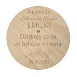 Drewniany magnes podziękowanie dla gości podziękowania Komunia Święta Chrzest 10 sztuk, P04 - miniaturka 3