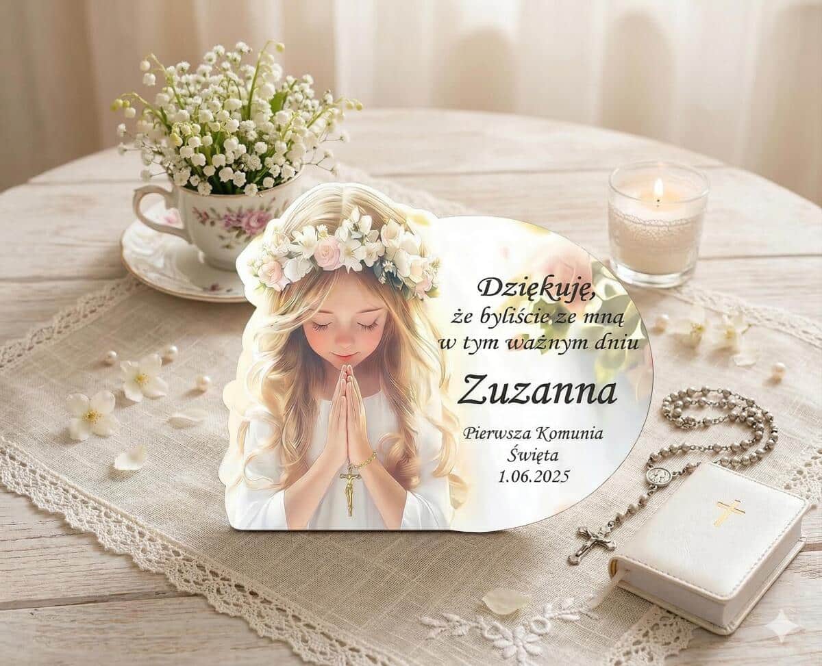 Podziękowania dla Gości na Komunię- magnes na lodówkę | Podziękowanie, Upominek | Pamiątka komunijna 66673 - zdjęcie 3