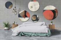 Kolorowa Geometria w Kole - Zestaw Obrazów Premium | Skandynawska dekoracja na ścianę | Komplet do biura i domu 42202 - miniaturka 2