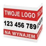 Baner 3D na okno- NA WYNAJEM | Reklama dla agentów i biur nieruchomości + Logo i Numer telefonu - miniaturka 5