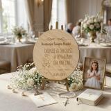 Drewniany magnes podziękowanie dla gości podziękowania Komunia Święta Chrzest 10 sztuk, P03 - miniaturka 6