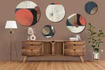 Kolorowa Geometria w Kole - Zestaw Obrazów Premium | Skandynawska dekoracja na ścianę | Komplet do biura i domu 42202 - miniaturka 9