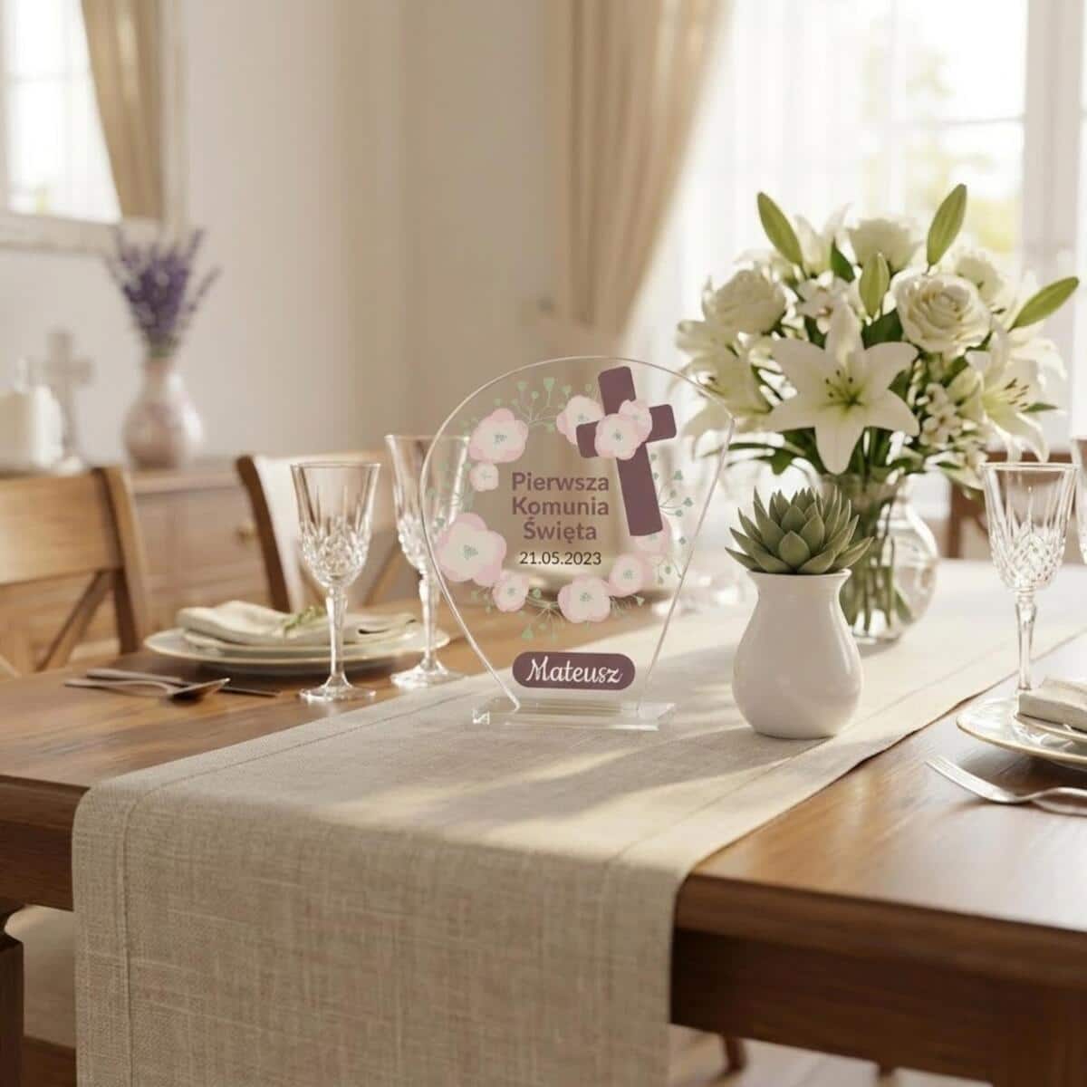 Statuetka pamiątka Komunia Święta prezenty na komunię dla chłopca 1462569 - zdjęcie 3