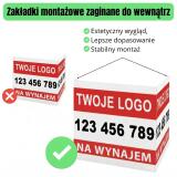 Baner 3D na okno- NA WYNAJEM | Reklama dla agentów i biur nieruchomości + Logo i Numer telefonu - miniaturka 2