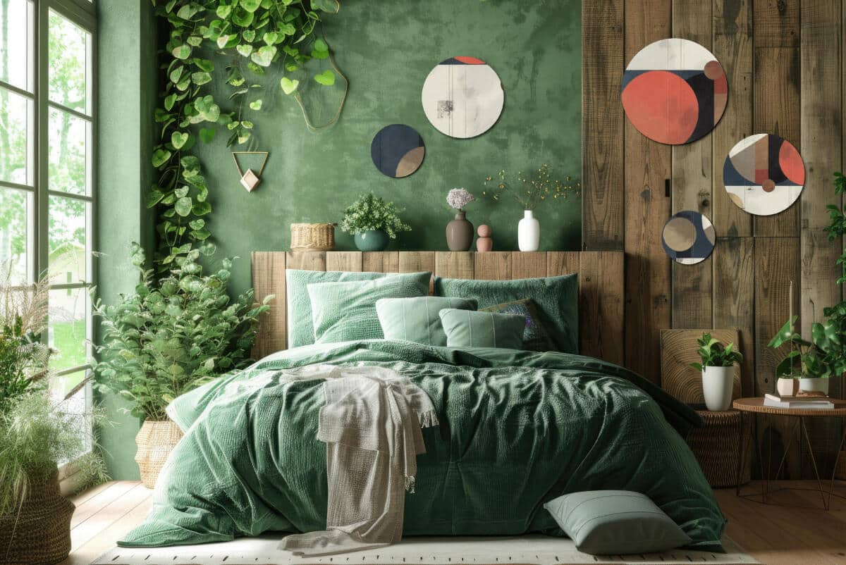 Kolorowa Geometria w Kole - Zestaw Obrazów Premium | Skandynawska dekoracja na ścianę | Komplet do biura i domu 42202 - zdjęcie 6