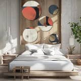 Kolorowa Geometria w Kole - Zestaw Obrazów Premium | Skandynawska dekoracja na ścianę | Komplet do biura i domu 42202 - miniaturka 5