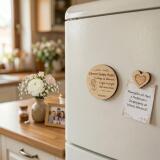 Drewniany magnes podziękowanie dla gości podziękowania Komunia Święta Chrzest 10 sztuk, P08 - miniaturka 5