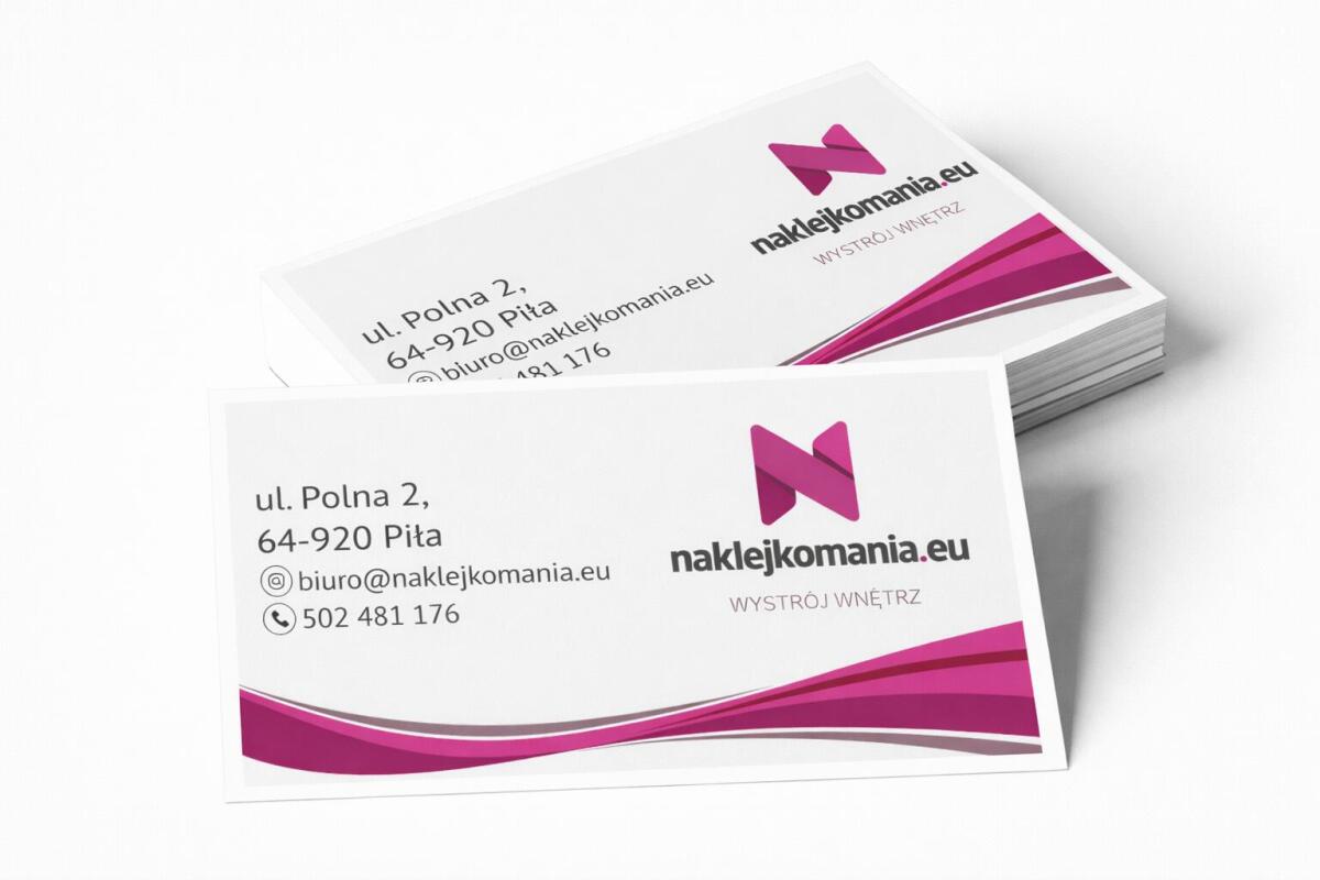 Wizytówki jednostronne lub dwustronne 100 sztuk