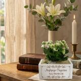 Skrzynka drewniana na kwiaty, Chrzest, Komunia, podziękowanie dla Chrzestnej  01 - miniaturka 3